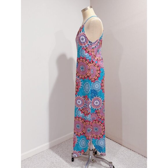 For G and PL Women's Sleeveless Beach Long Halter Side Slit Summer Maxi Dress S - Picture 6 of 8